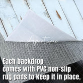 Aperturee - Vintage Light Blue Vertical Stripe Wood Floor Mat
